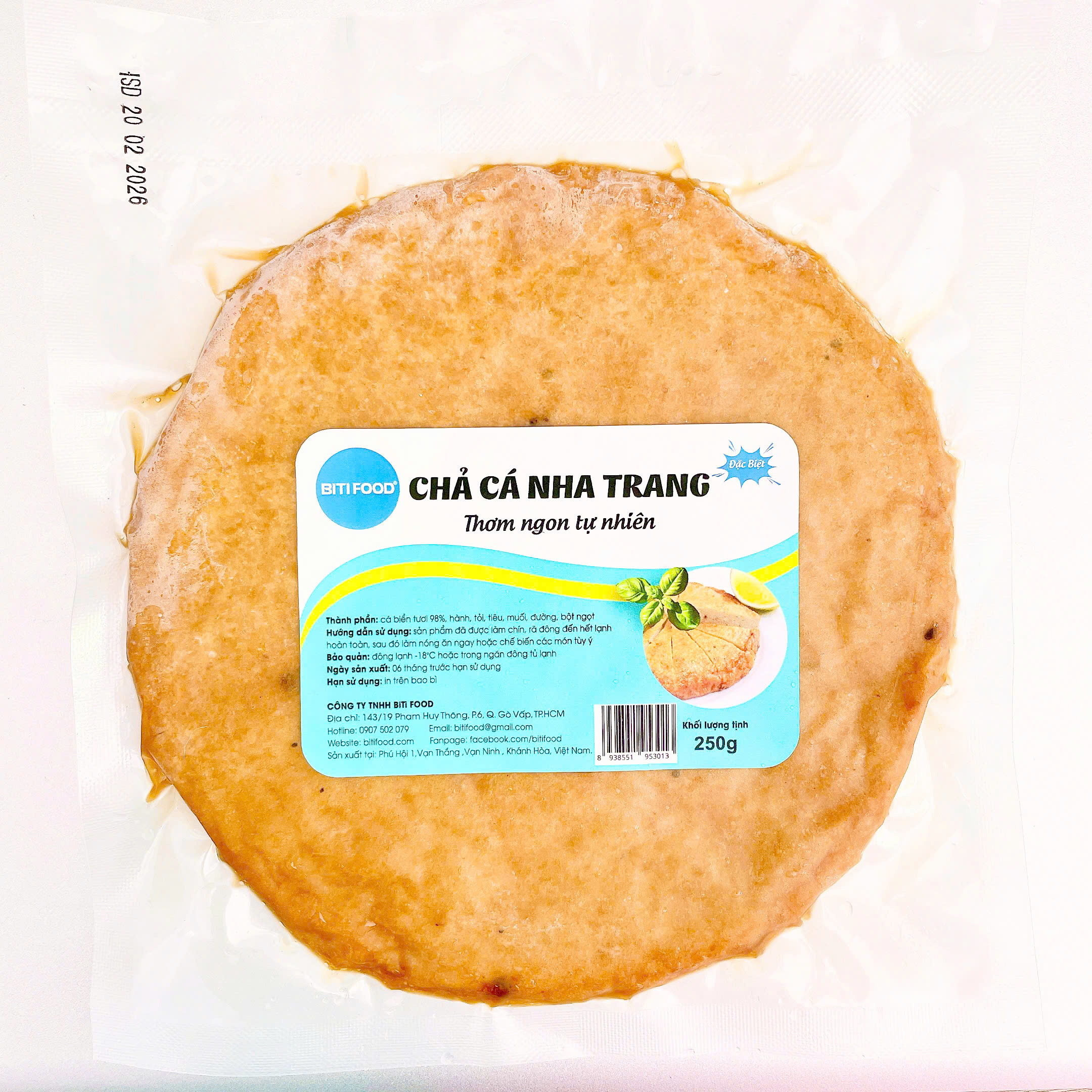 Chả cá Nha Trang đặc biệt - Chiên 250g - 1 Túi 4 cha ca nha trang dac biet 250g