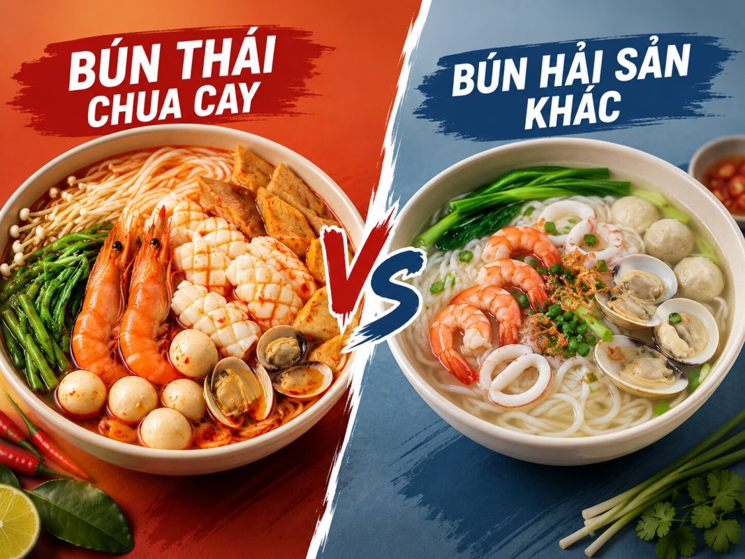 Bún Thái Chua Cay Có Gì Đặc Biệt So Với Các Món Bún Hải Sản Khác? 1 bun thai chua cay va bun hai san